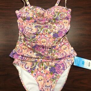 Women’s Nicole Miller 2-Piece Bandeau Swimsuit